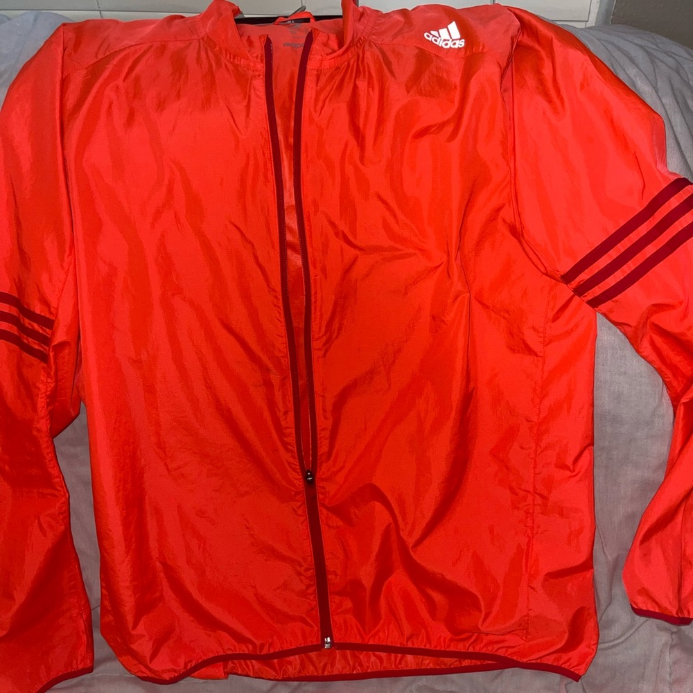 Adidas Men's Vibrant Orange Windbreaker